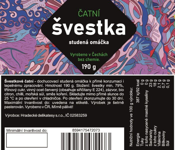 Švestkové čatní  190 g - Obrázek 2
